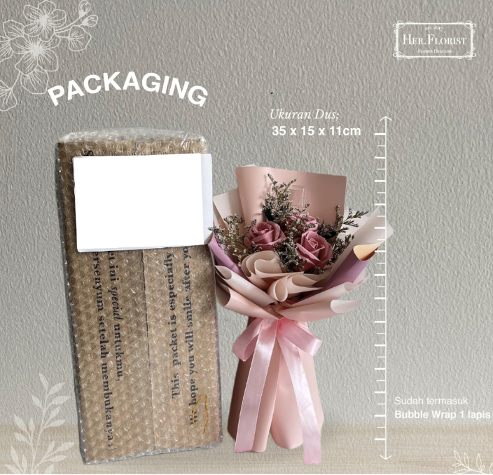 Triple Soap and Dried Flowers Bouquet  5