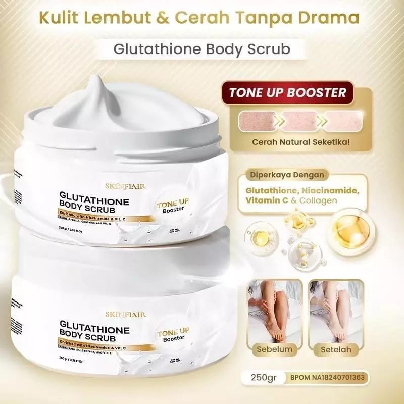 Jelita Kosmetik SKINFLAIR Glutathione Body Scrub
