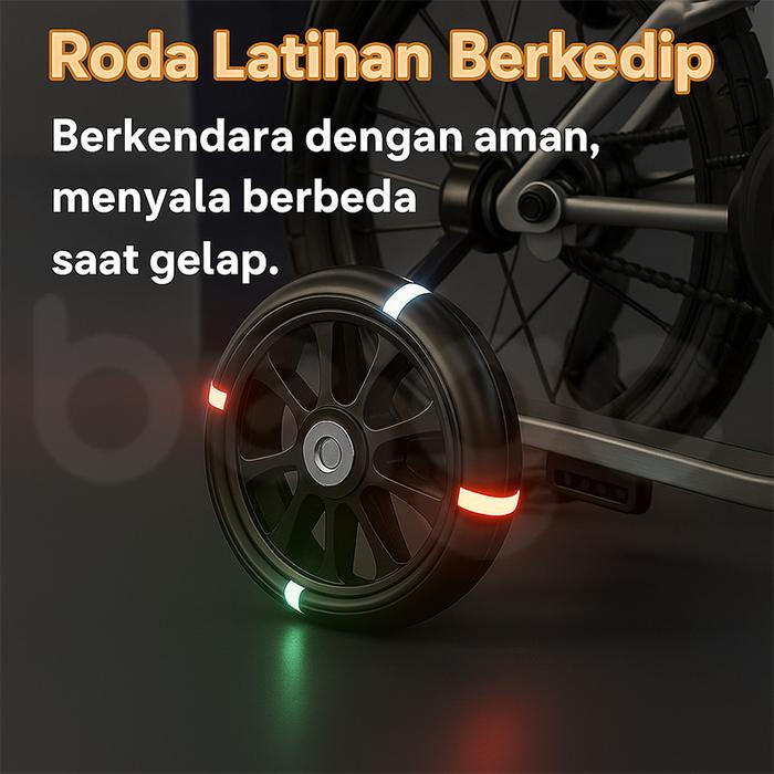 BEIGE Beige Sepeda Lipat Anak 14 Inch