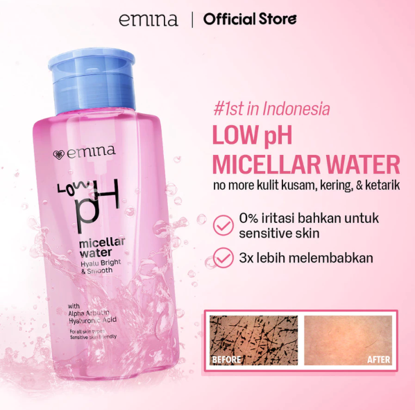 Paragon Technology and Innovation Emina Low pH Micellar Water HyaluBright & Sooth