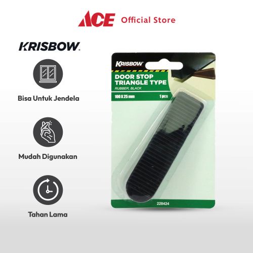 Krisbow Door Stop Triangle Black