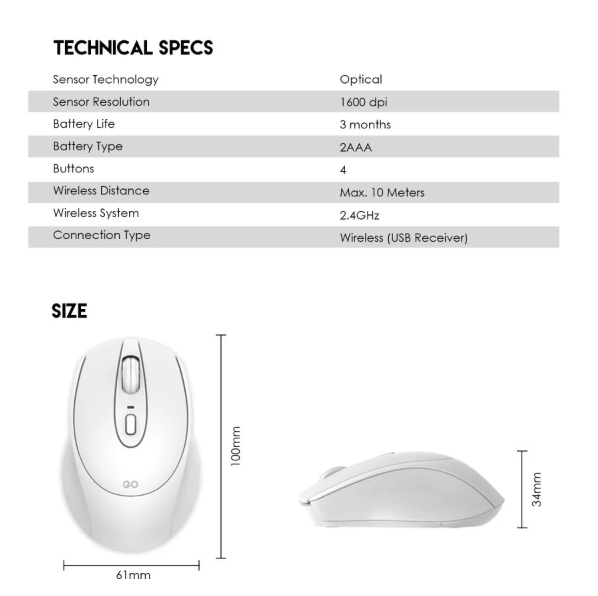 Fantech Indonesia Fantech GO Mouse Silent Click W191