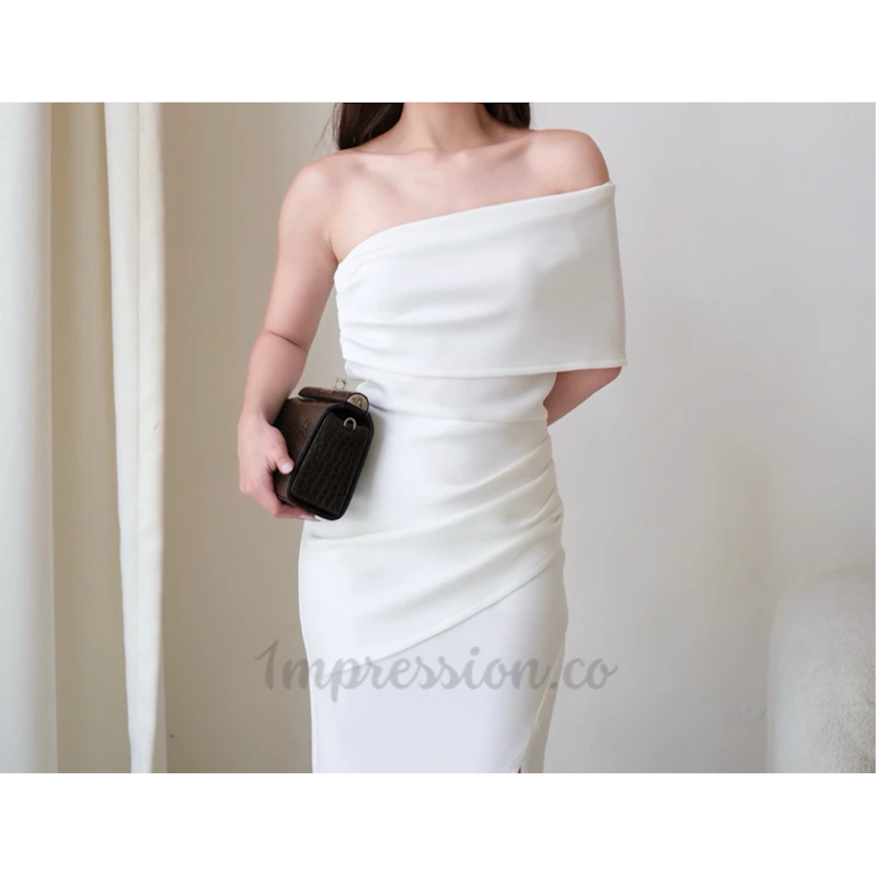 Impression.id Joanna Dress Scuba Broken White 3
