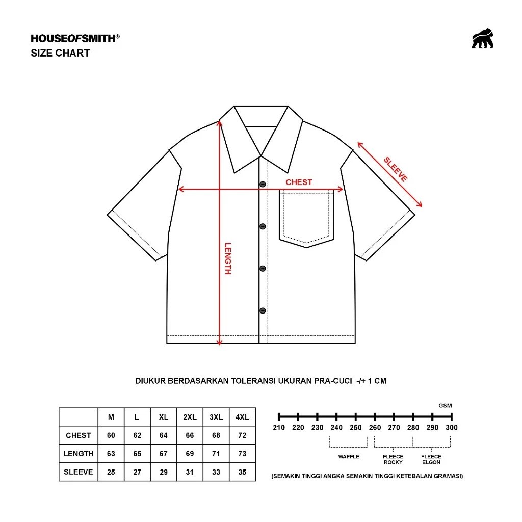 Smithindo Mitra Mandiri House of Smith Shroud Boxy Shirt Navy Red