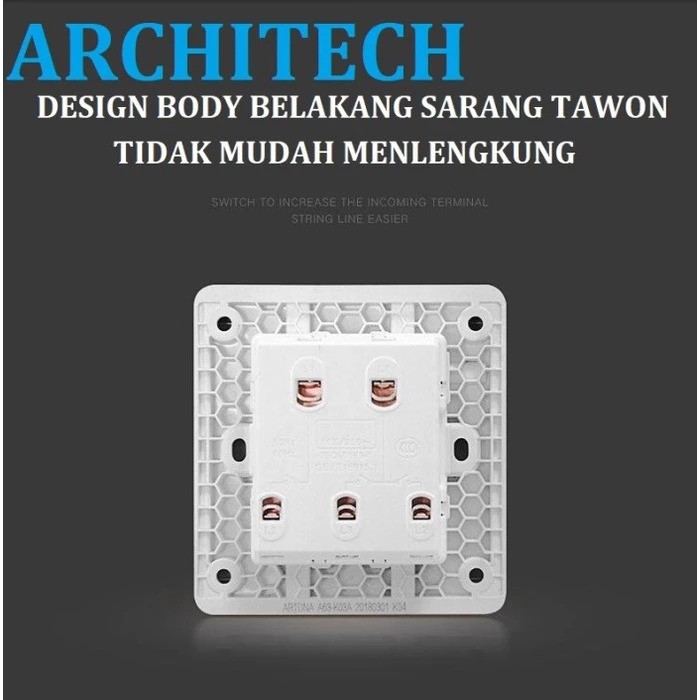 ARCHITECH ARCHITECH Infinity A63 Black Series 4 Gang 2 Arah A63-K04B 