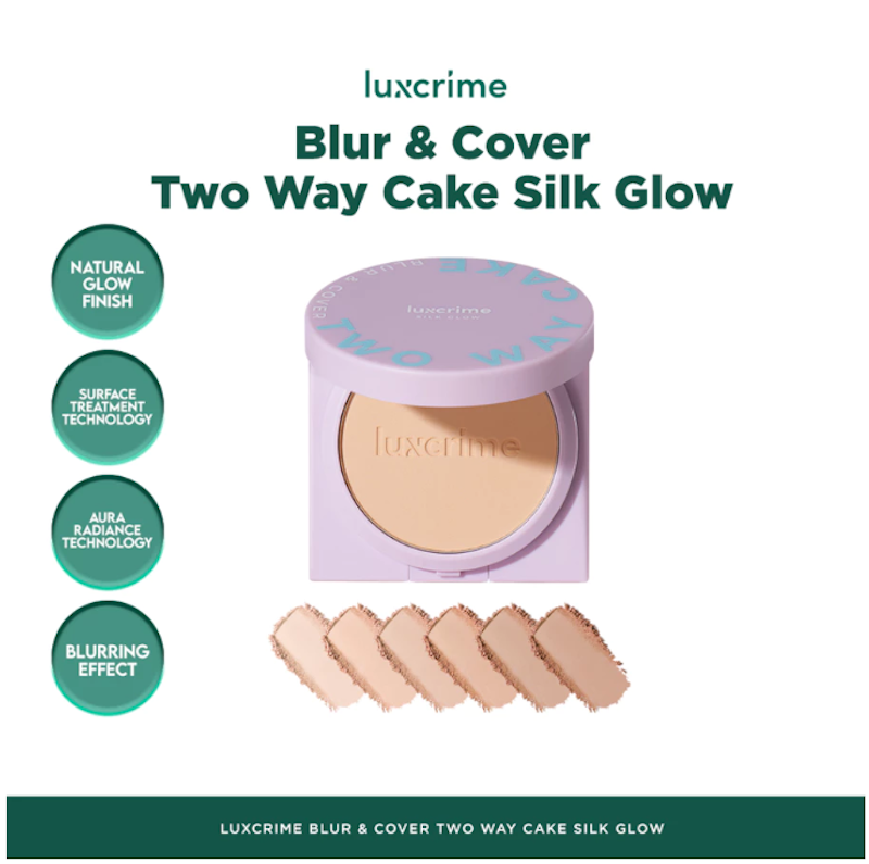 Luxcrime Blur & Cover Two Way Cake Silk Glow Cream Puff