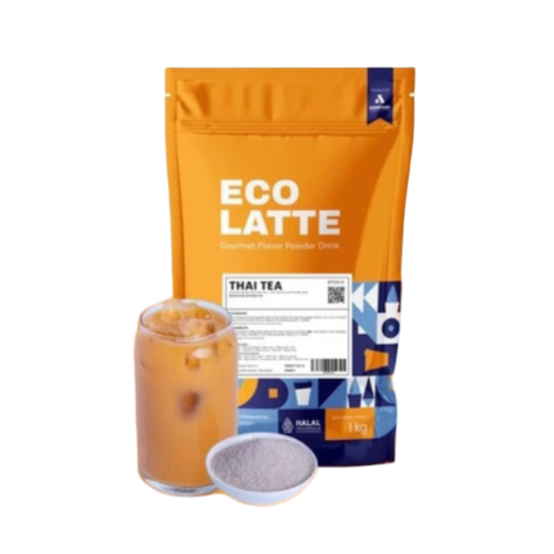Ecolatte Gourmet Flavor Powder Drink Thai Tea 1 kg 1