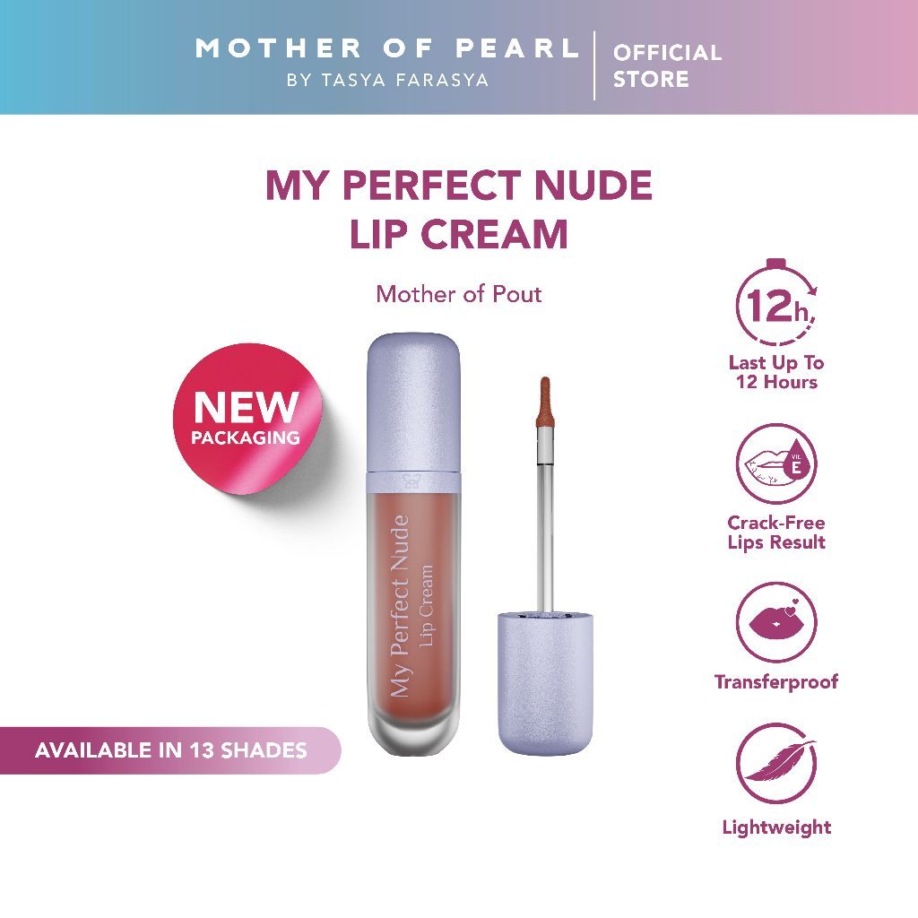 MOP Indonesia Corp Mother of Pearl My Perfect Nude Lip Cream Mauve Wood