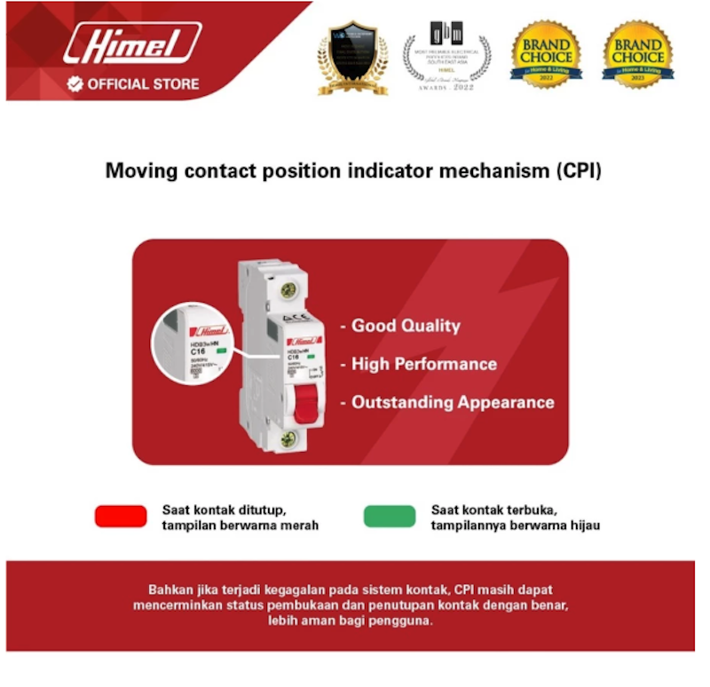 Himel MCB 1 Pole C 4.5kA 16 A 3