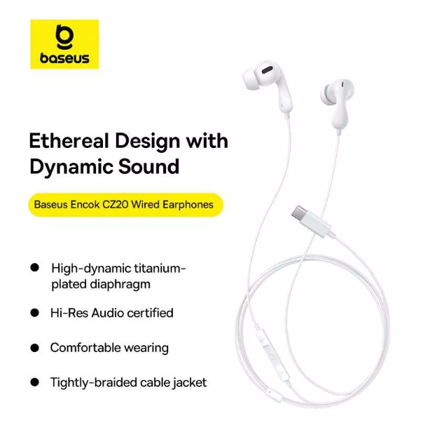 KiiP Indonesia Baseus Encok Wired Earphones CZ20