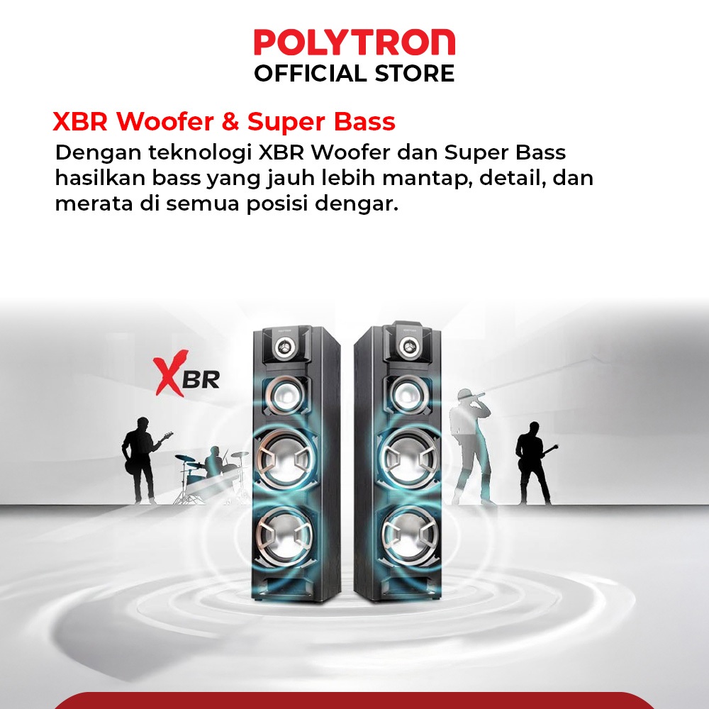POLYTRON Polytron Bluetooth Speaker Aktif Karaoke 8 Inch PAS 8EF22