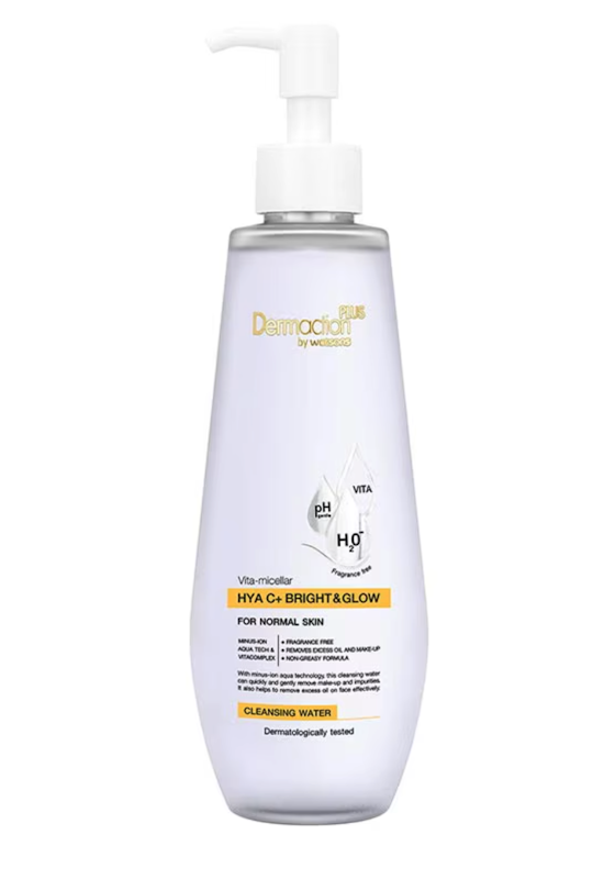 Dermaction Plus By Watsons Vita-Micellar Hya C+ Bright & Glow Cleansing Water 1