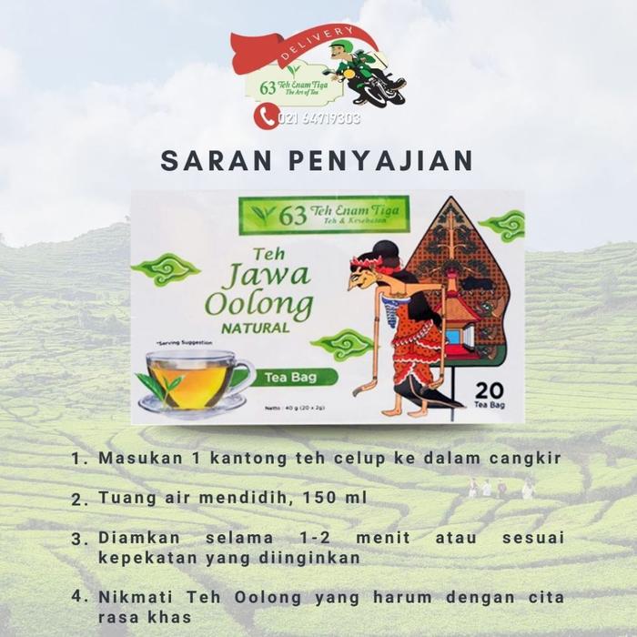 Gunung Sarihijau Enam Tiga Teh 63 Jawa Oolong Natural Teabag