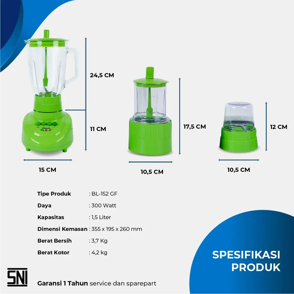 Kencana Gemilang Miyako Blender  BL-152 GF