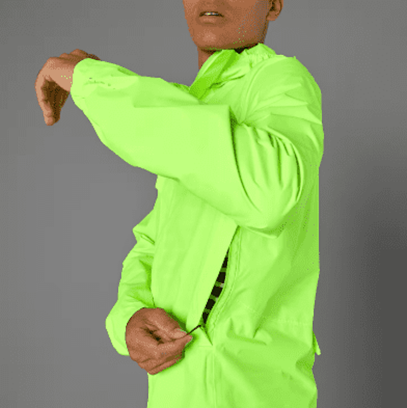 BTWIN Jaket Bersepeda Perkotaan Tahan Air - Kuning Neon 3