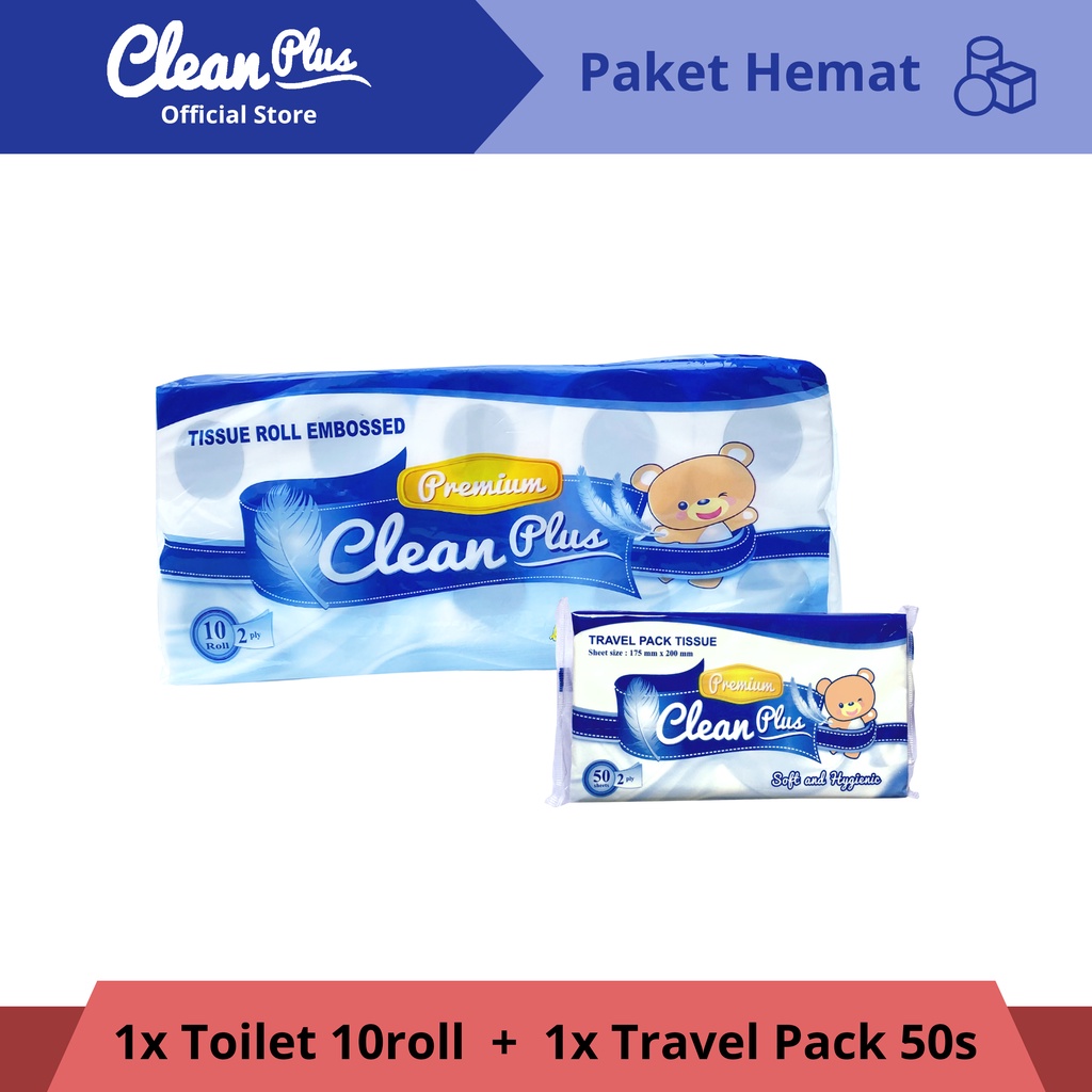 Hoka Karya Mandiri Clean Plus Toilet Tissue Roll Emboss