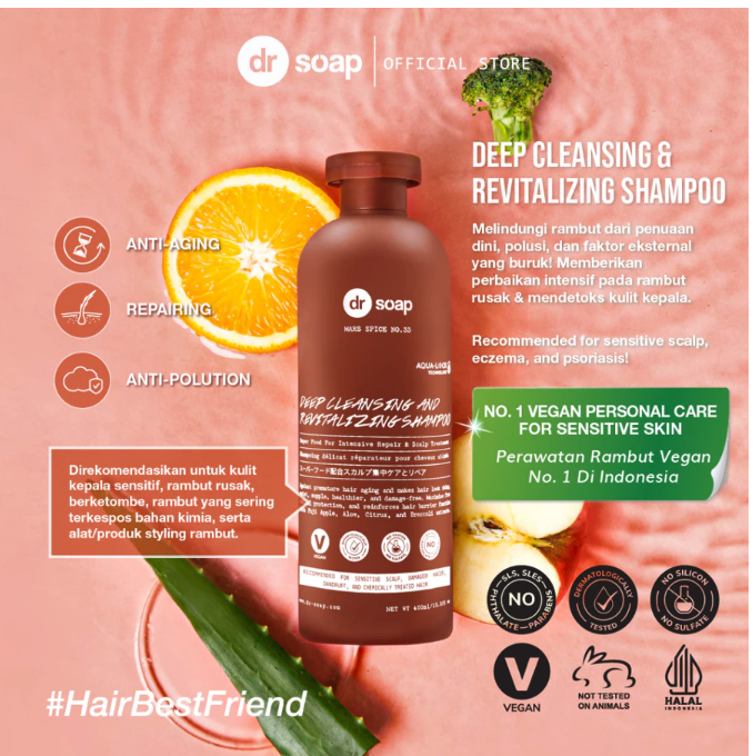 Dr Soap Global Indonesia dr soap Mars Spice No.33 Deep Cleansing & Revitalizing Shampoo 