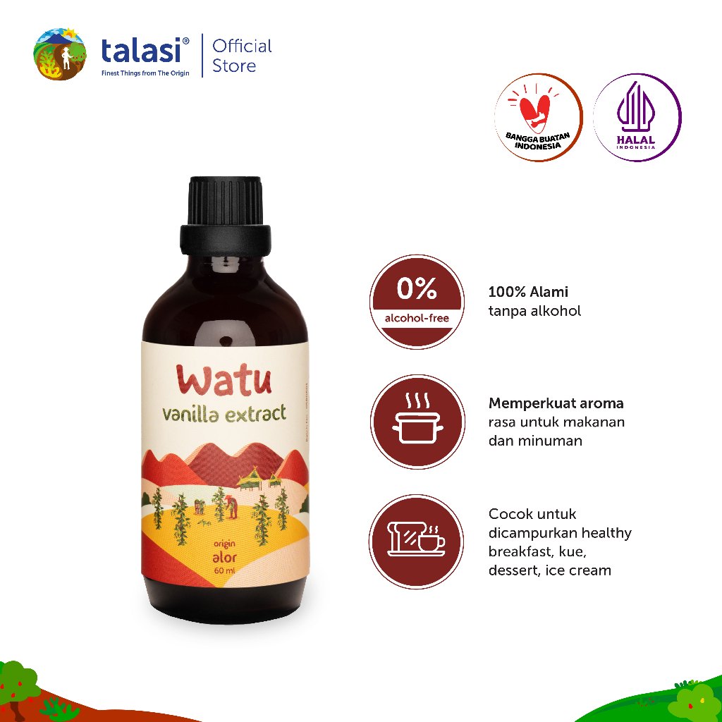 Talasi Tru Origin  Watu Vanilla Extract 60 ml