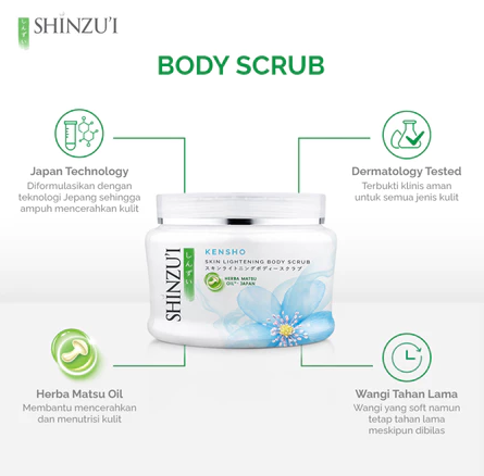 Shinzui Skin Lightening Body Scrub Kensho 200gr 4