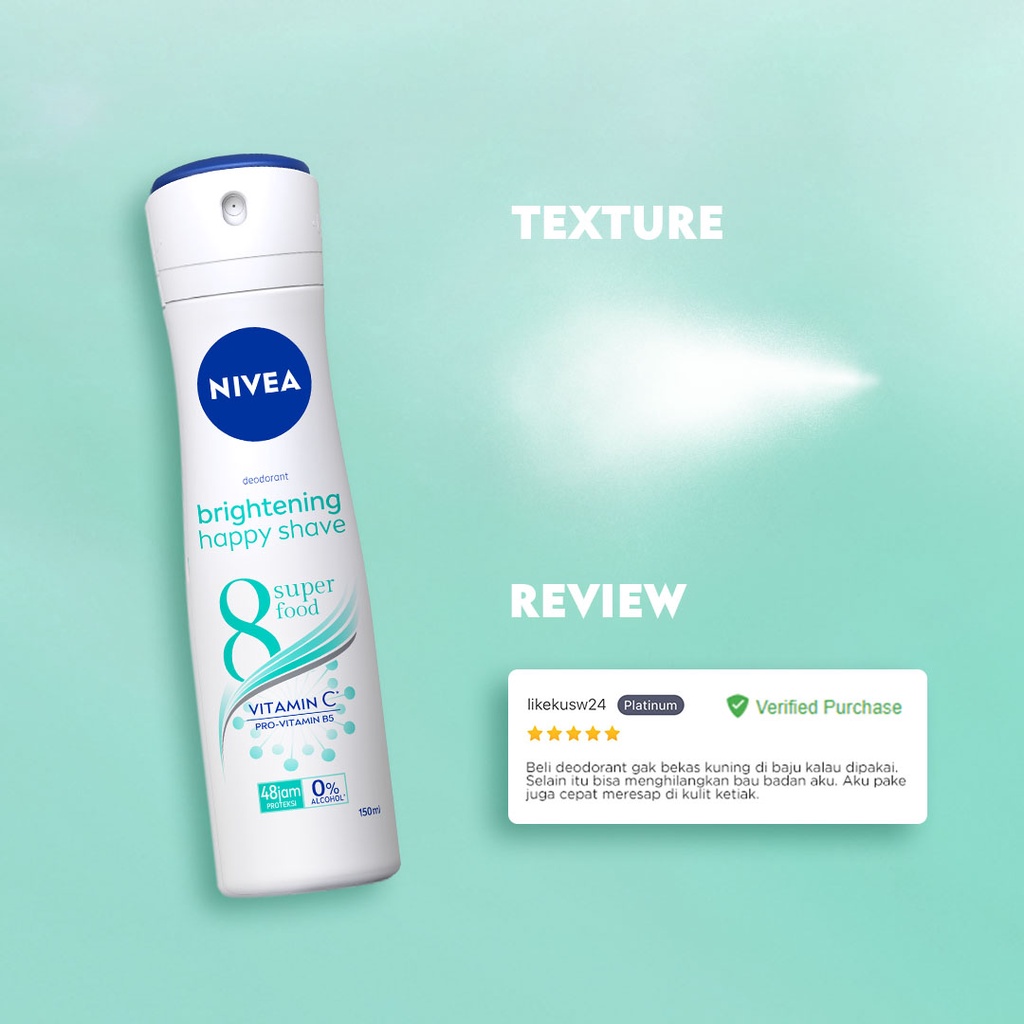Nivea Deodorant Spray Brightening Happy Shave