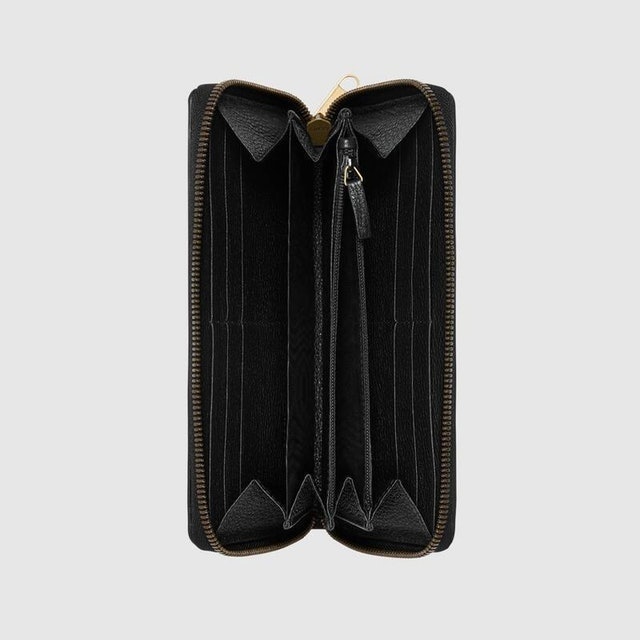 Gucci Gucci Print Leather Zip Around Wallet Style ‎496317 0GCAT 8163