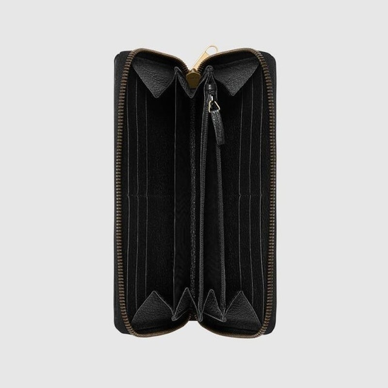 Gucci Print Leather Zip Around Wallet 2
