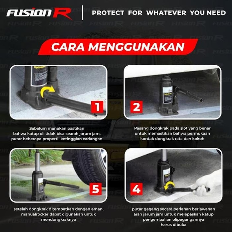 Fusion R Hydraulic Bottle Jack 3 Ton 5