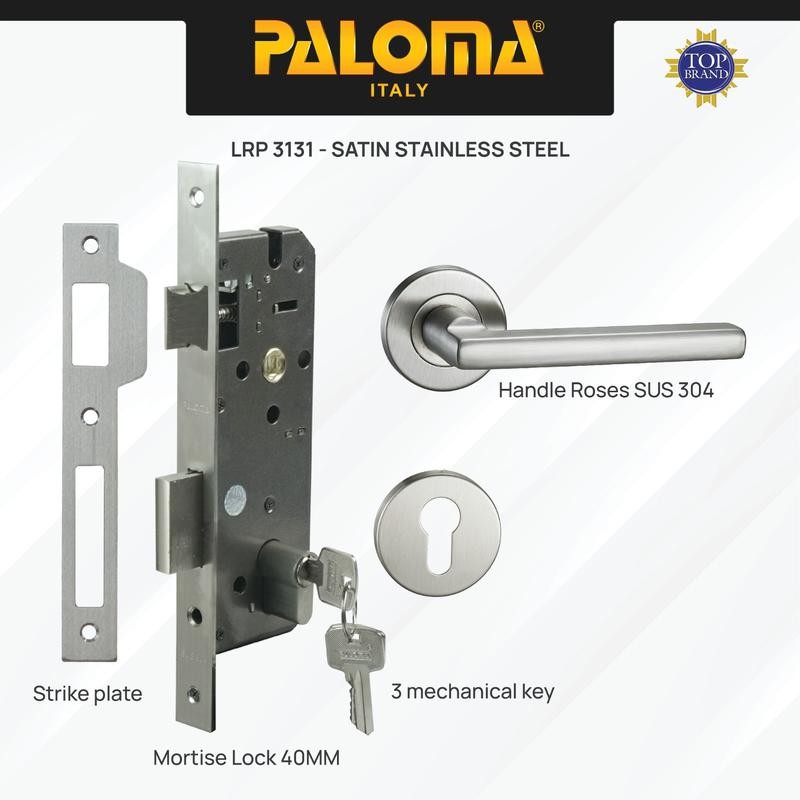 Paloma Hardware Paloma Luzern Stainless Steel SUS 304 Lever Handle Roses LRP 3131