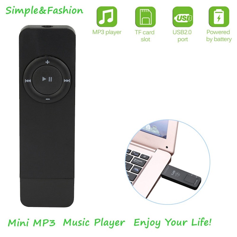TaffSTUDIO MP3 Player Portable Mini USB 2.0 3