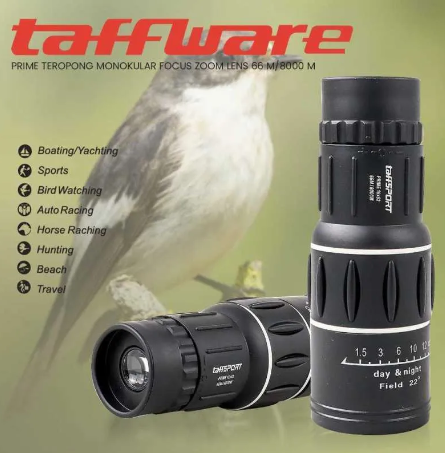 Taffware TaffSPORT Prime Teropong Monokular 66M/8000M 16x52