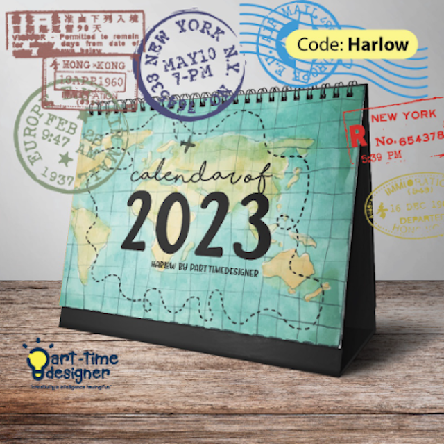Part Time Designer Harlow Kalender 2023 Traveling Planner