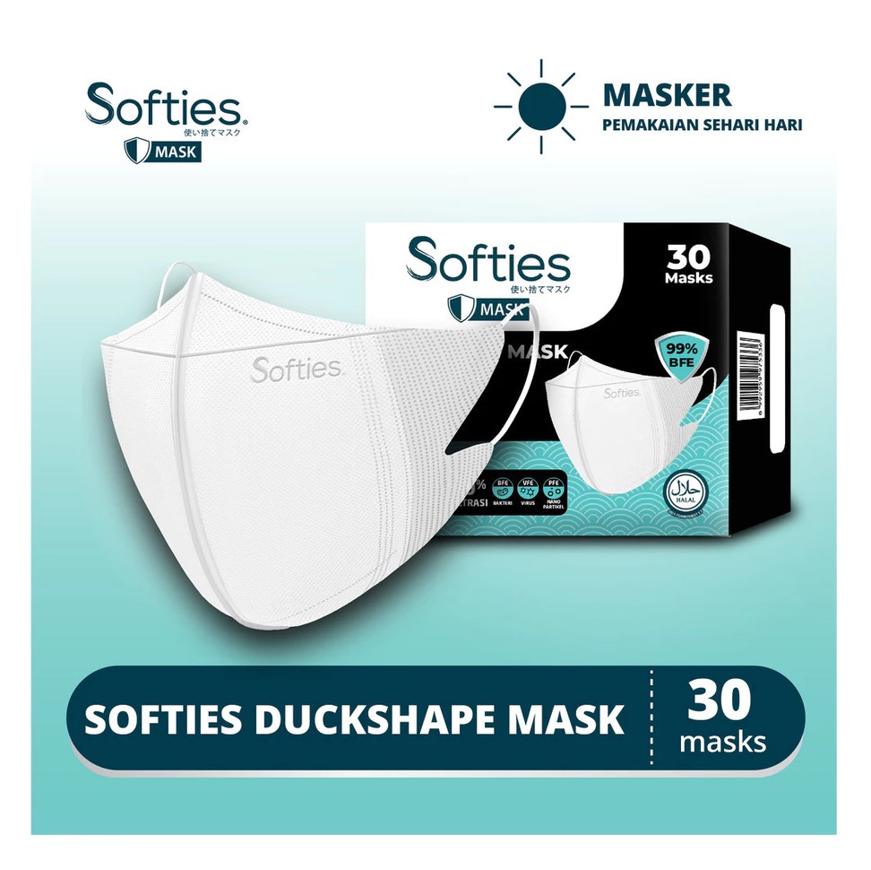 Softex Indonesia Softies DuckShape Mask Surgical 30 pcs