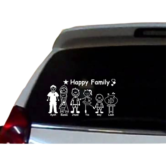 Stiker Mobil Model Happy Family