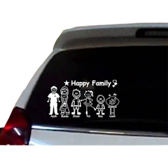 Stiker Mobil Model Happy Family