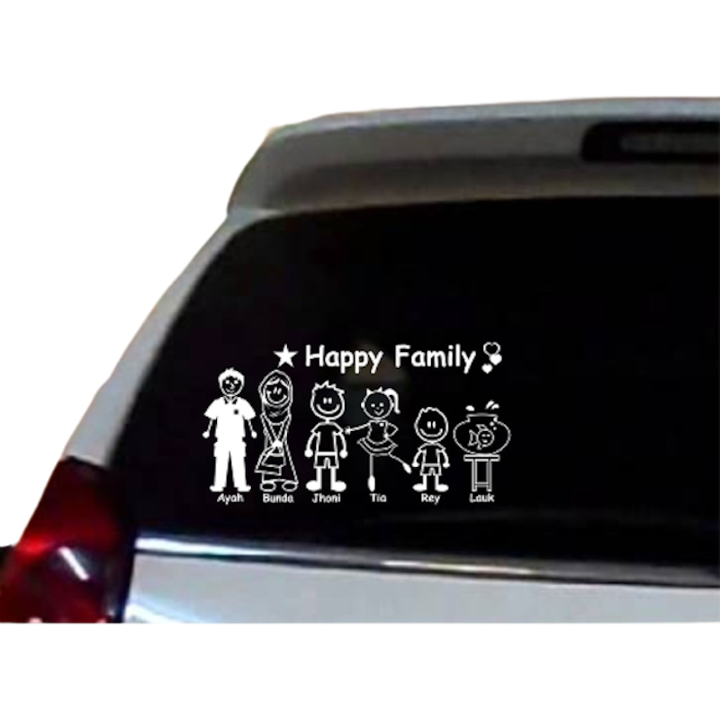 Stiker Mobil Model Happy Family 1