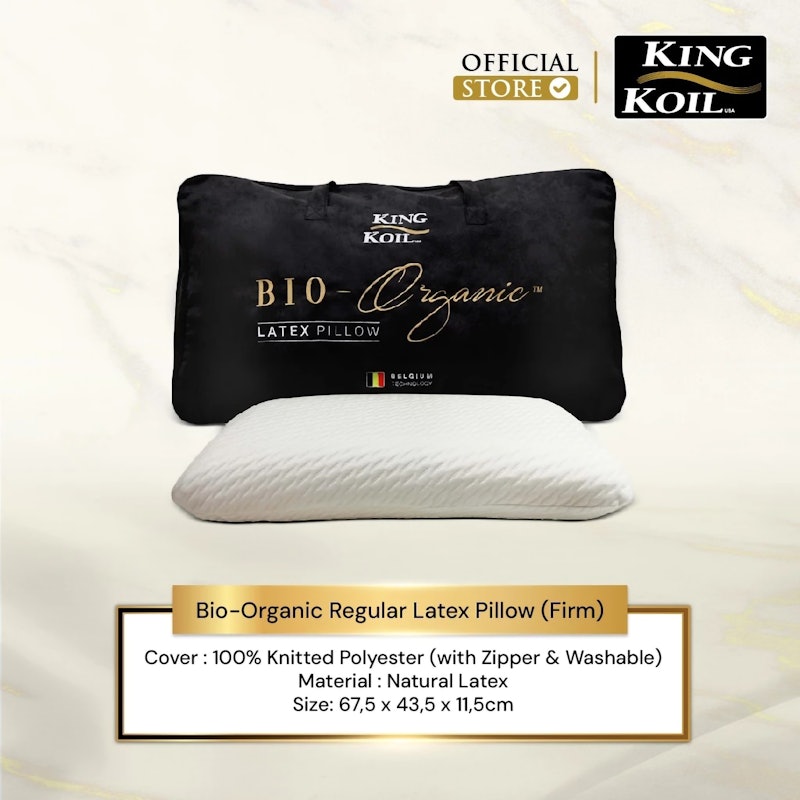 King Koil Pillow Bio-Organic Regular Latex Firm 3