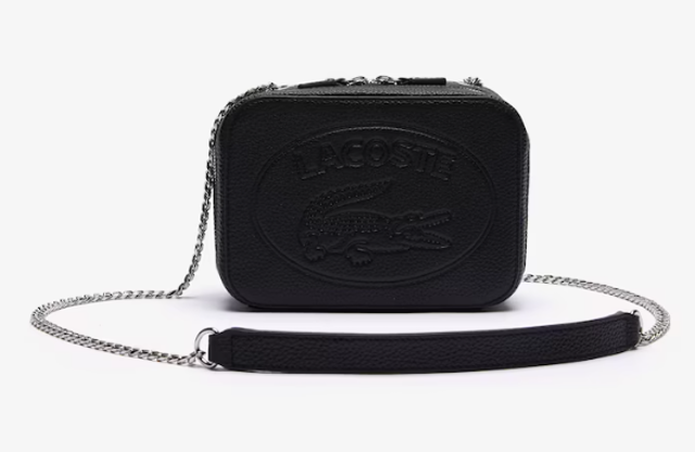 Lacoste Women’s Croco Crew Grained Leather Zip Shoulder Bag LACNF3391NLH17