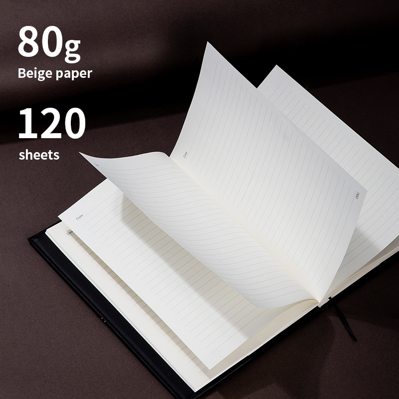 Deli Leather Cover Notebook Magnetic Lock  EN142L