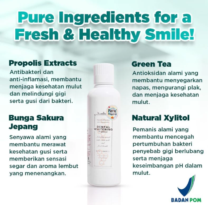 Pieras Propolinse Pieras Propolinse Dental Whitening Mouthwash