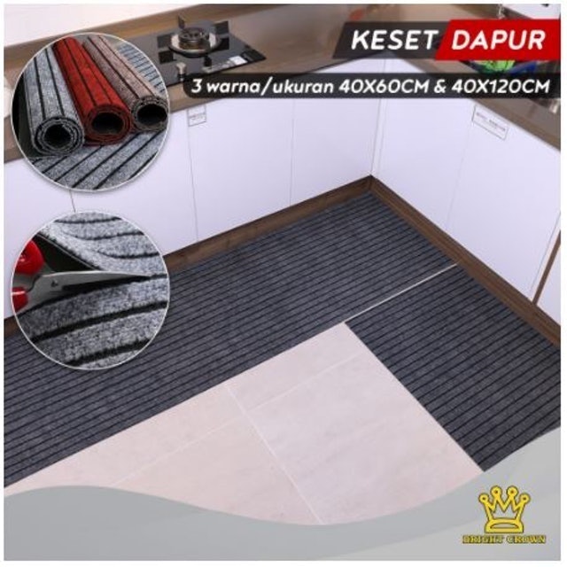 Bright Crown Keset Dapur Premium Motif Garis