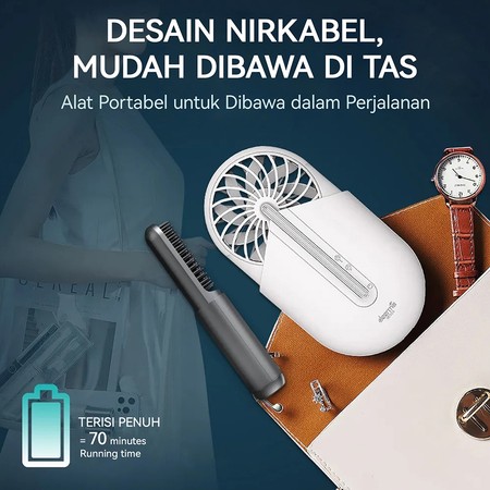Kensen Wireless Hair Straightener Comb 4