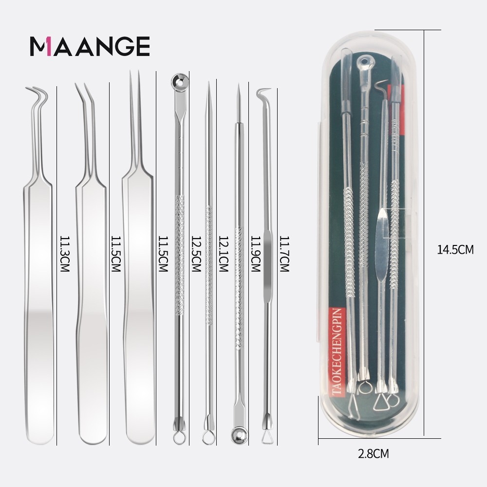  MAANGE 7 Pcs/Set Alat Extractor Komedo 3044