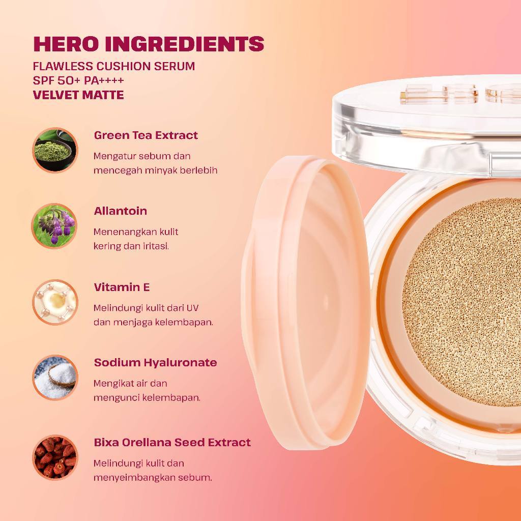 Keva Cosmetics International ESQA Flawless Cushion Serum Velvet Matte Truffle