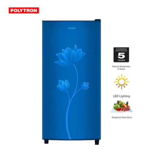 Hartono Istana Teknologi Polytron Kulkas 1 Pintu Metallic Series 170 Liter PRB 179B/R