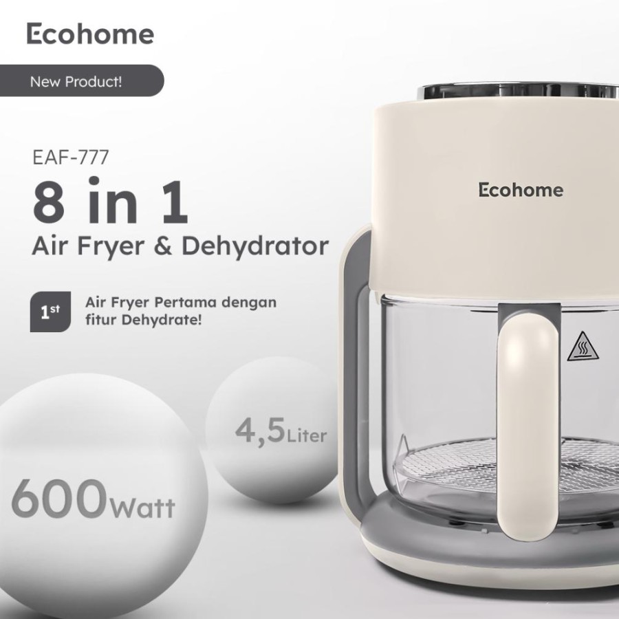 Kawano Pilar Mandiri Ecohome Air Fryer & Dehydrator 8 in 1 Function  EAF-777