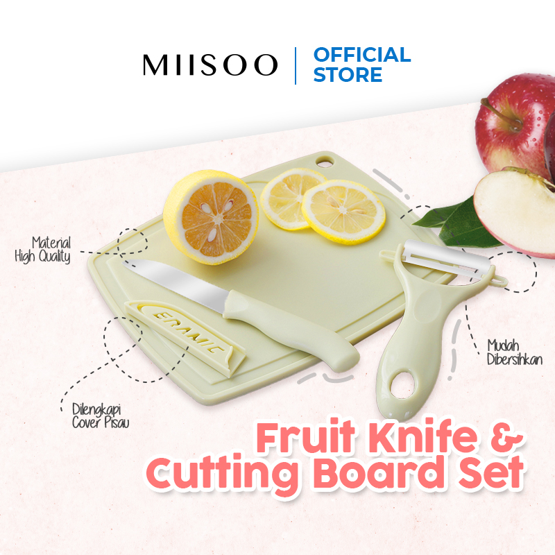 MIISOO MIISOO Talenan Pisau Set 3 In 1