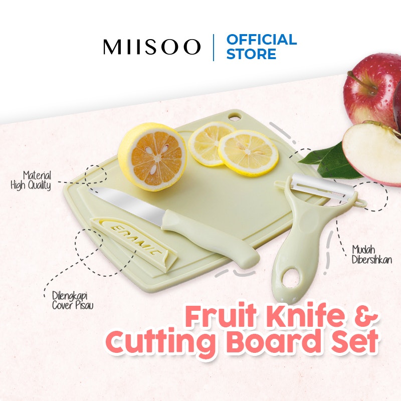 MIISOO Talenan Pisau Set 3 In 1 2