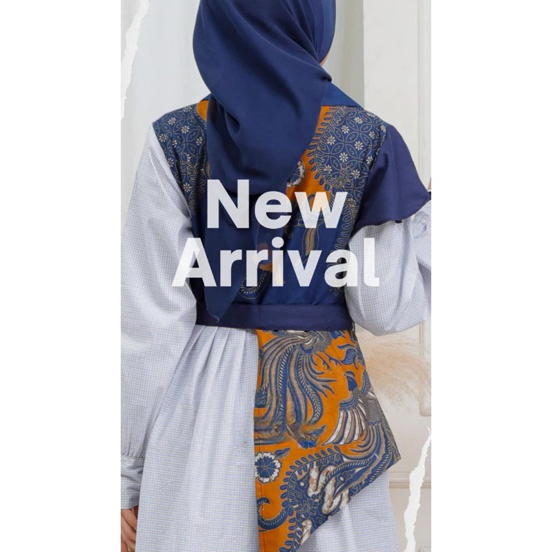  Revany ID Batik Couple Keluarga Gamis Navy