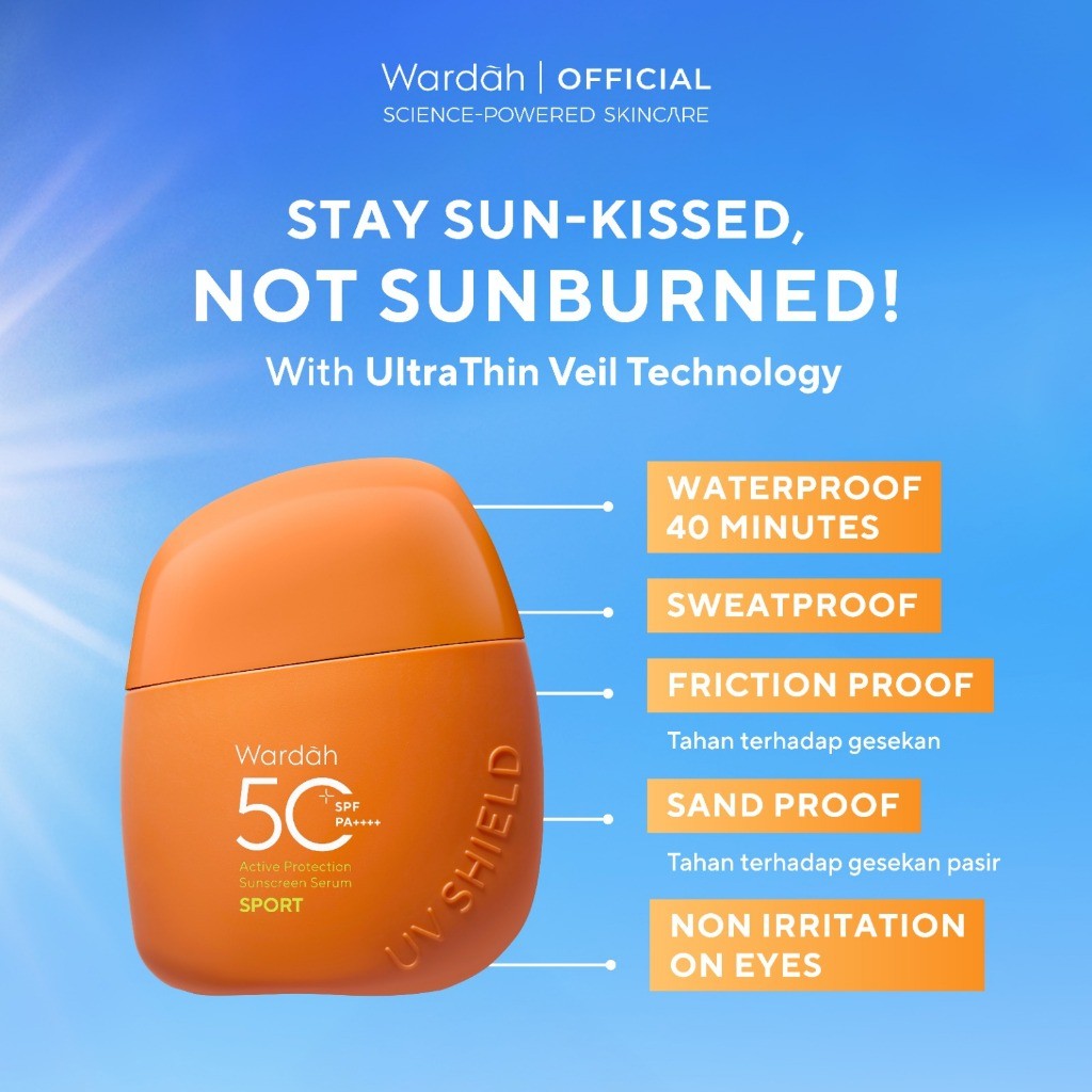 Paragon Technology and Innovation Wardah UV Shield Active Protection Sunscreen Serum SPF 50+ PA++++