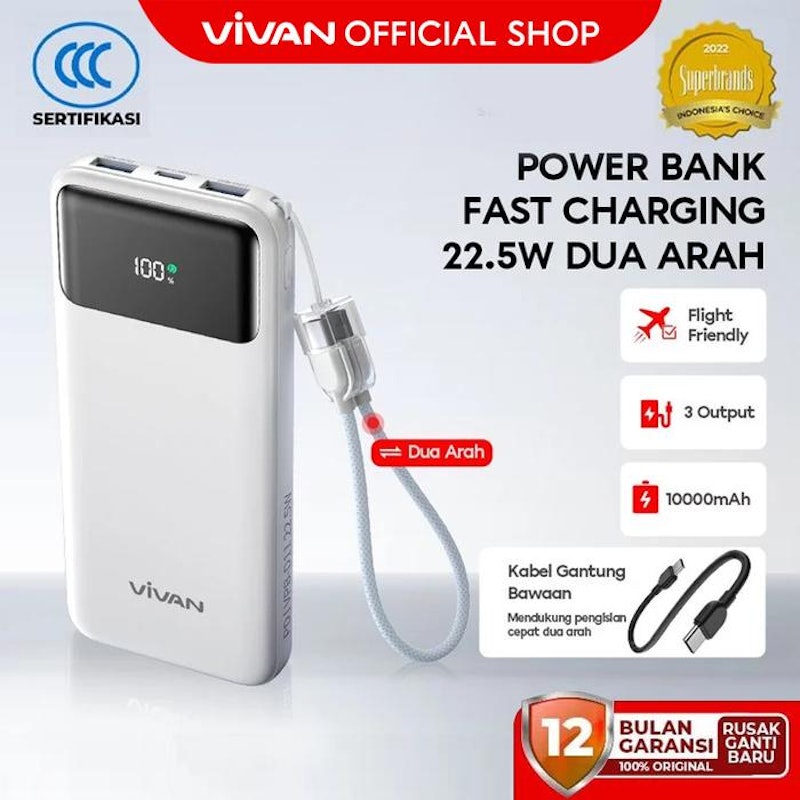 Vivan Powerbank Turbo Fast Charging 5